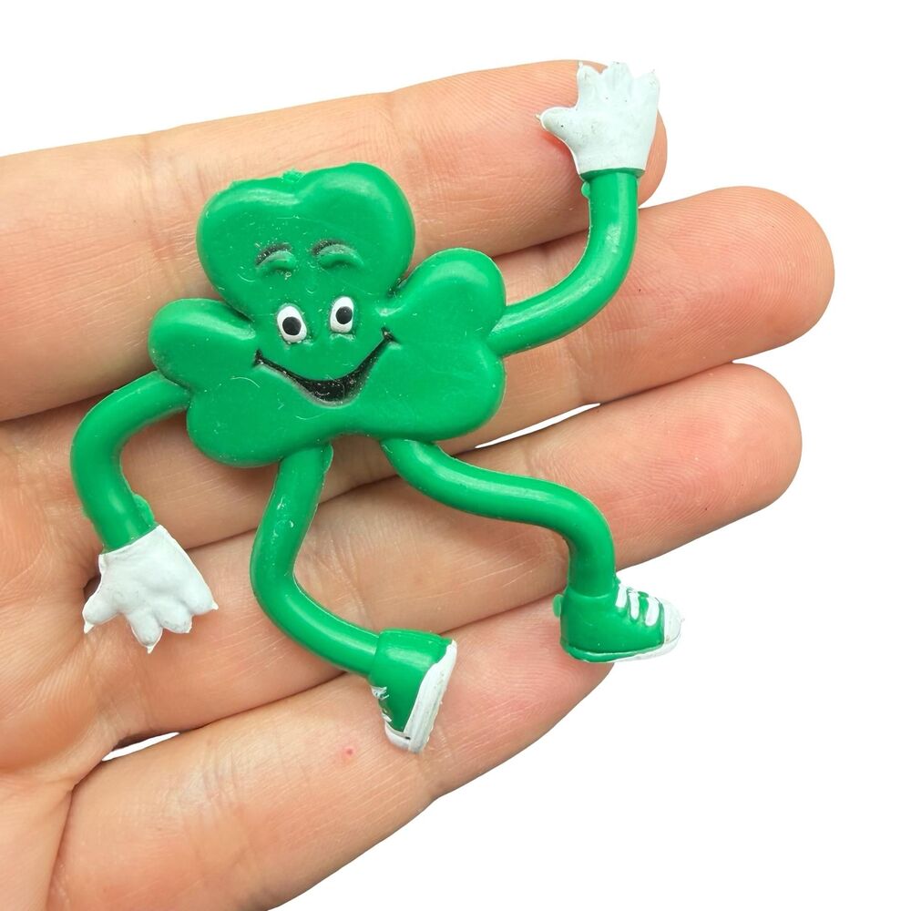 Vintage Hallmark Plastic Pin St Patricks IRISH Shamrock Clover Leprechaun